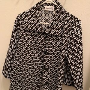 Joseph Ribkoff black and white jacket.